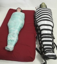 Pantyhose mummification multicolour bound
